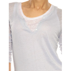 T-Shirt ”Double” Majestic Filatures light blue